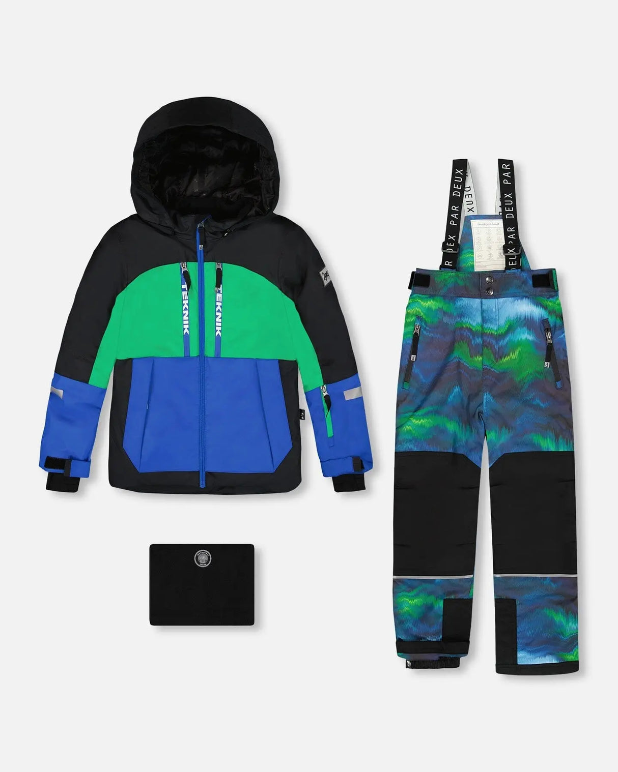 Two-Piece Teknik Snowsuit Aurora Borealis | Deux par Deux | Jenni Kidz