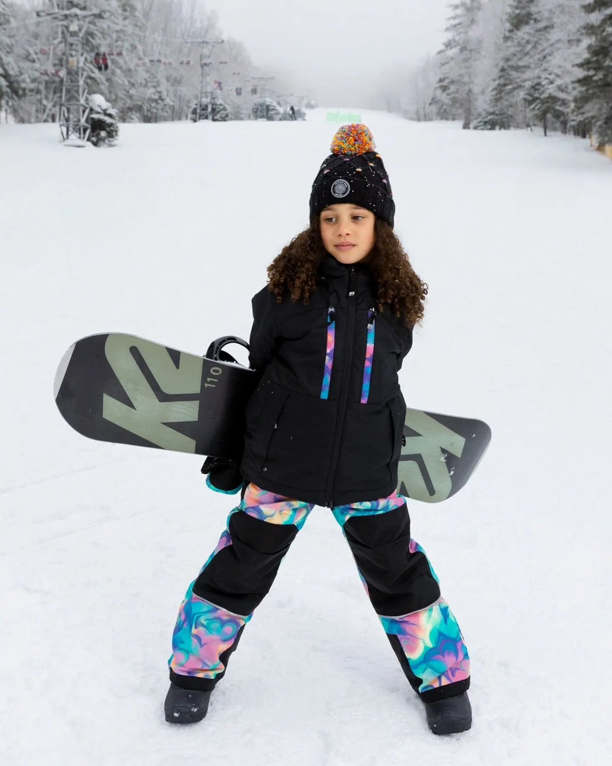Two-Piece Teknik Snowsuit Rainbow Heart Print | Deux par Deux | Jenni Kidz