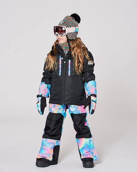 Two-Piece Teknik Snowsuit Rainbow Heart Print | Deux par Deux | Jenni Kidz