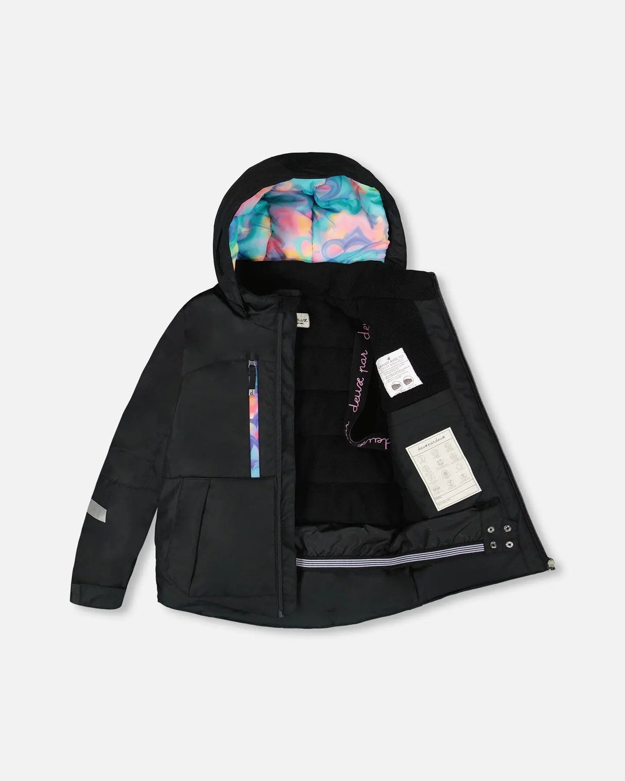 Two-Piece Teknik Snowsuit Rainbow Heart Print | Deux par Deux | Jenni Kidz