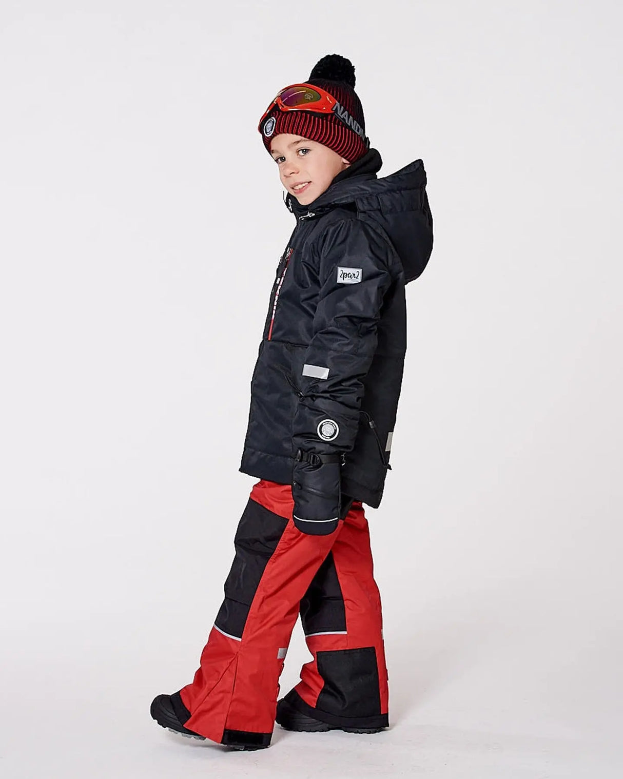 Two-Piece Teknik Snowsuit Red | Deux par Deux | Jenni Kidz