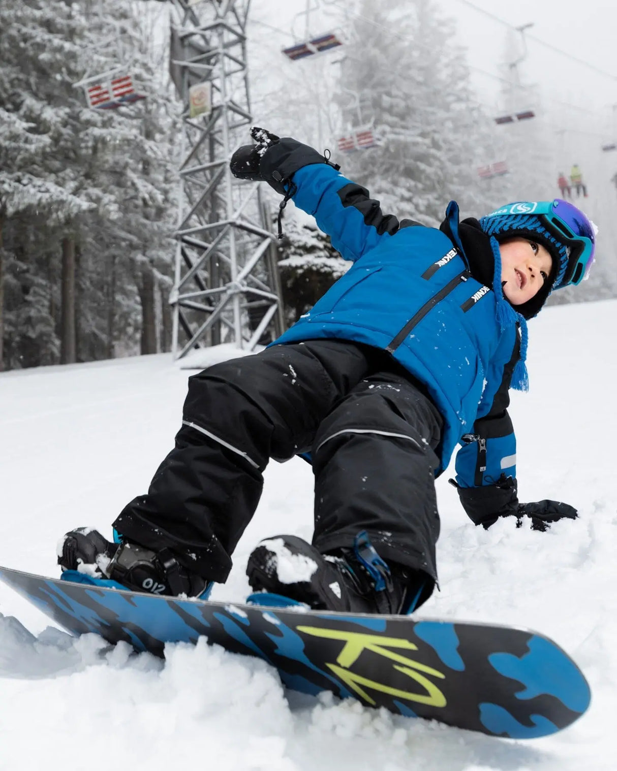 Two-Piece Teknik Snowsuit Royal Blue | Deux par Deux | Jenni Kidz