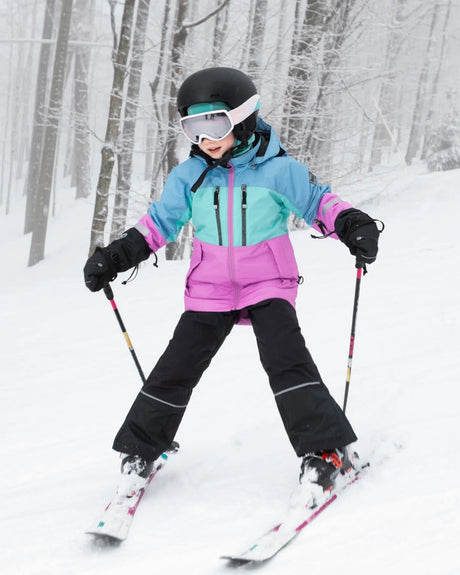 Two-Piece Teknik Snowsuit With Colorblocked Jacket And Solid Pant Black | Deux par Deux | Jenni Kidz