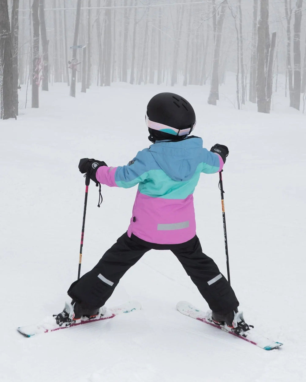 Two-Piece Teknik Snowsuit With Colorblocked Jacket And Solid Pant Black | Deux par Deux | Jenni Kidz