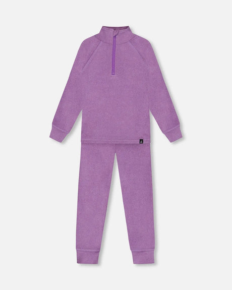 Two Piece Thermal Underwear Set Purple | Deux par Deux | Jenni Kidz