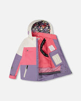 Two-Piece Teknik Snowsuit Black Retro Flower Print