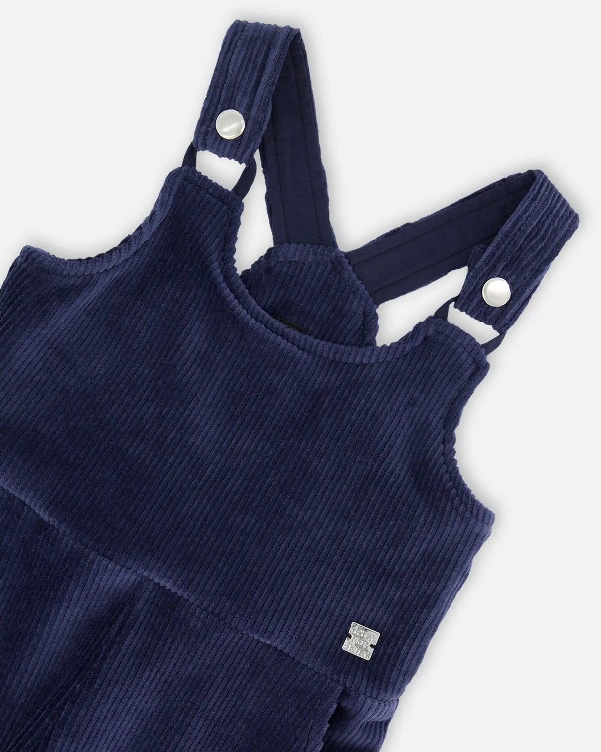 Velvet Stretch Cargo Overalls Navy | Deux par Deux | Jenni Kidz