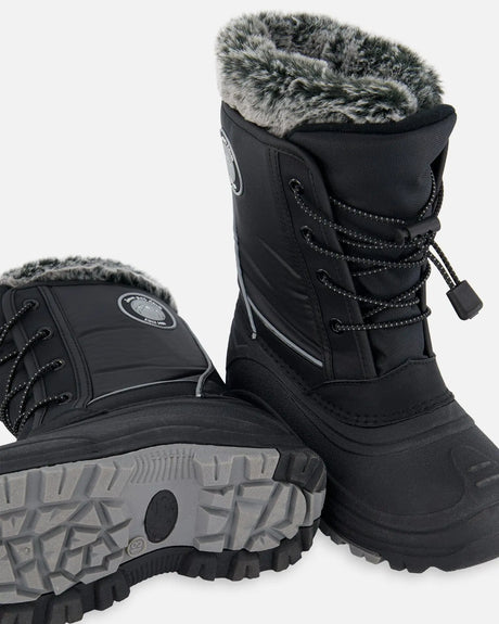 Winter Boots Black With Removable Liner | Deux par Deux | Jenni Kidz