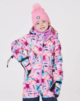 Winter Mittens Teknik Pink Watercolor Flower Print | Deux par Deux | Jenni Kidz