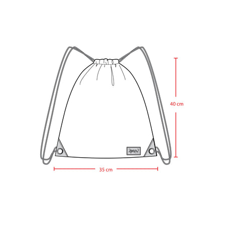 Drawstring Bag Blue Dinosaur Print-3