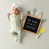 Zippered Footie in Aloe Chick | Kyte Baby