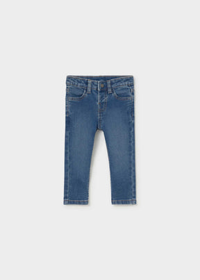 Mayoral baby girl jeans in Medium Denim, sizes 6M-4Y – product view 1