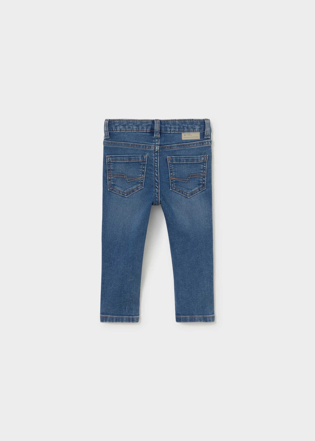 Mayoral baby girl jeans in Medium Denim, sizes 6M-4Y – product view 2