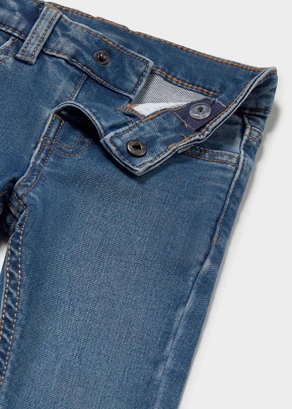Mayoral baby girl jeans in Medium Denim, sizes 6M-4Y – product view 3
