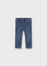 Mayoral baby boy Light Blue slim fit jeans with cotton-blend stretch denim.