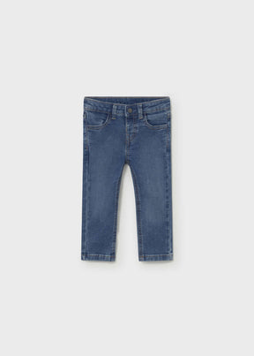 Mayoral baby boy Light Blue slim fit jeans with cotton-blend stretch denim.