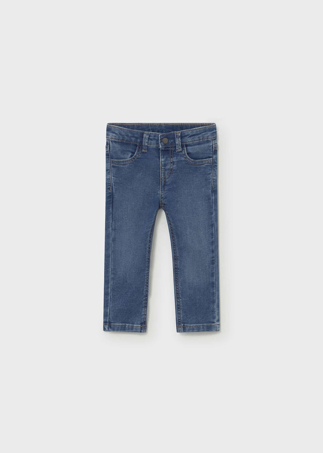 Mayoral baby boy Light Blue slim fit jeans with cotton-blend stretch denim.