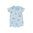 Polo Shortie - Golf Carts Blue | Angel Dear - Jenni Kidz