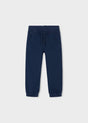 Navy pull-on jogger pants with drawstring waist and elastic cuffs, Mayoral boys
