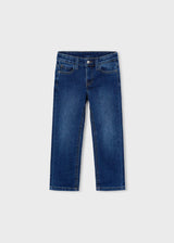 Mayoral boys slim fit jeans in Dark Denim with a clean everyday silhouette for ages 2Y to 10Y.