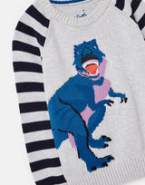 Burford Motif Crew Neck Knit Sweater | Joules - Jenni Kidz