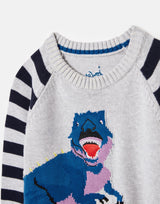 Burford Motif Crew Neck Knit Sweater | Joules - Jenni Kidz