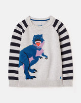 Burford Motif Crew Neck Knit Sweater | Joules - Jenni Kidz