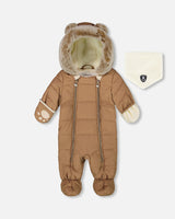 Deux Par Deux Baby Layette Snowsuit Chanterelle front view