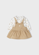 Baby Dungaree Skirt & Blouse Set - Caramel Girl | Mayoral - Jenni Kidz