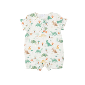Angel Dear Softy Dinos dinosaur-print Henley shortall for baby boys, front view