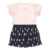 Girls Dress Pink Dark Blue Dots | Dirkje - Jenni Kidz