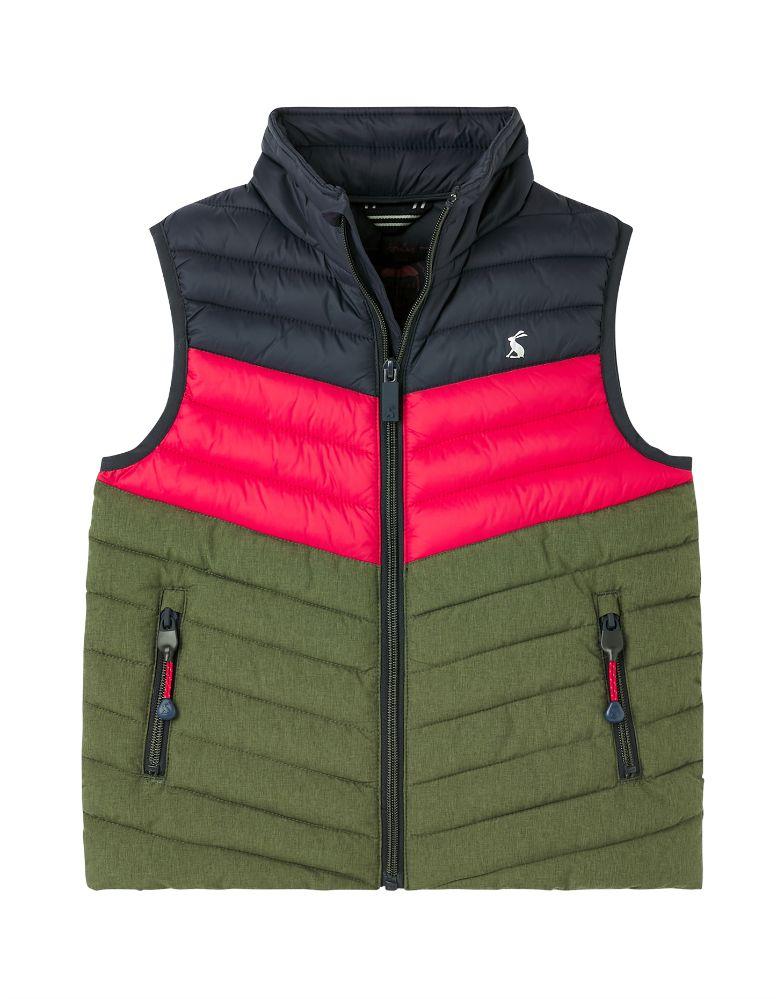 Boys Crofton Colourblock Packable Gilet  | Joules - Jenni Kidz