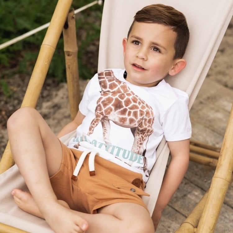 Boys' T-Shirt white giraffe | Koko-Noko - Jenni Kidz