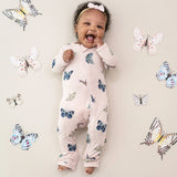 Zippered Romper in Blush Butterfly | Kyte Baby