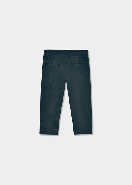 Back view Mayoral Baby Basic Chinos dark grey, functional pockets