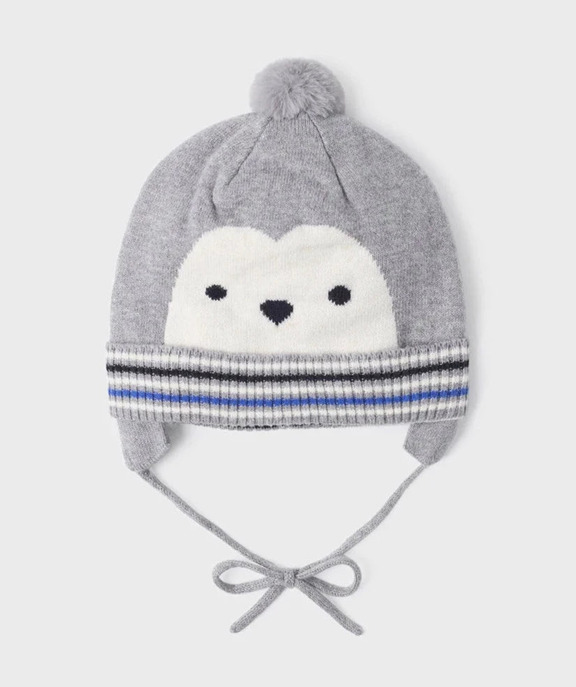 Knit Bobble Hat - Grey Boys | Mayoral - Jenni Kidz