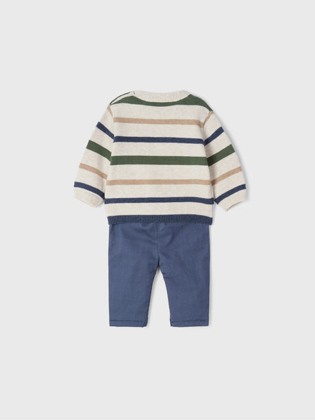 Baby Boy Sweater & Long Trouser Set - Milk Vig | Mayoral - Jenni Kidz