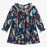 Baby Printed Cord Dress - Navy Girl | Mayoral - Jenni Kidz