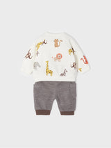 Beige Animal Graphic Dual Outfit Set Boys | Mayoral - Jenni Kidz