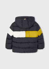 Parka Graphite Hooded Cream & Yellow Stripe | Mayoral - Jenni Kidz