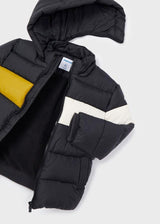 Parka Graphite Hooded Cream & Yellow Stripe | Mayoral - Jenni Kidz