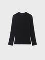 Ribbed Knit Mockneck Long Sleeve - Black Girls | Mayoral - Jenni Kidz