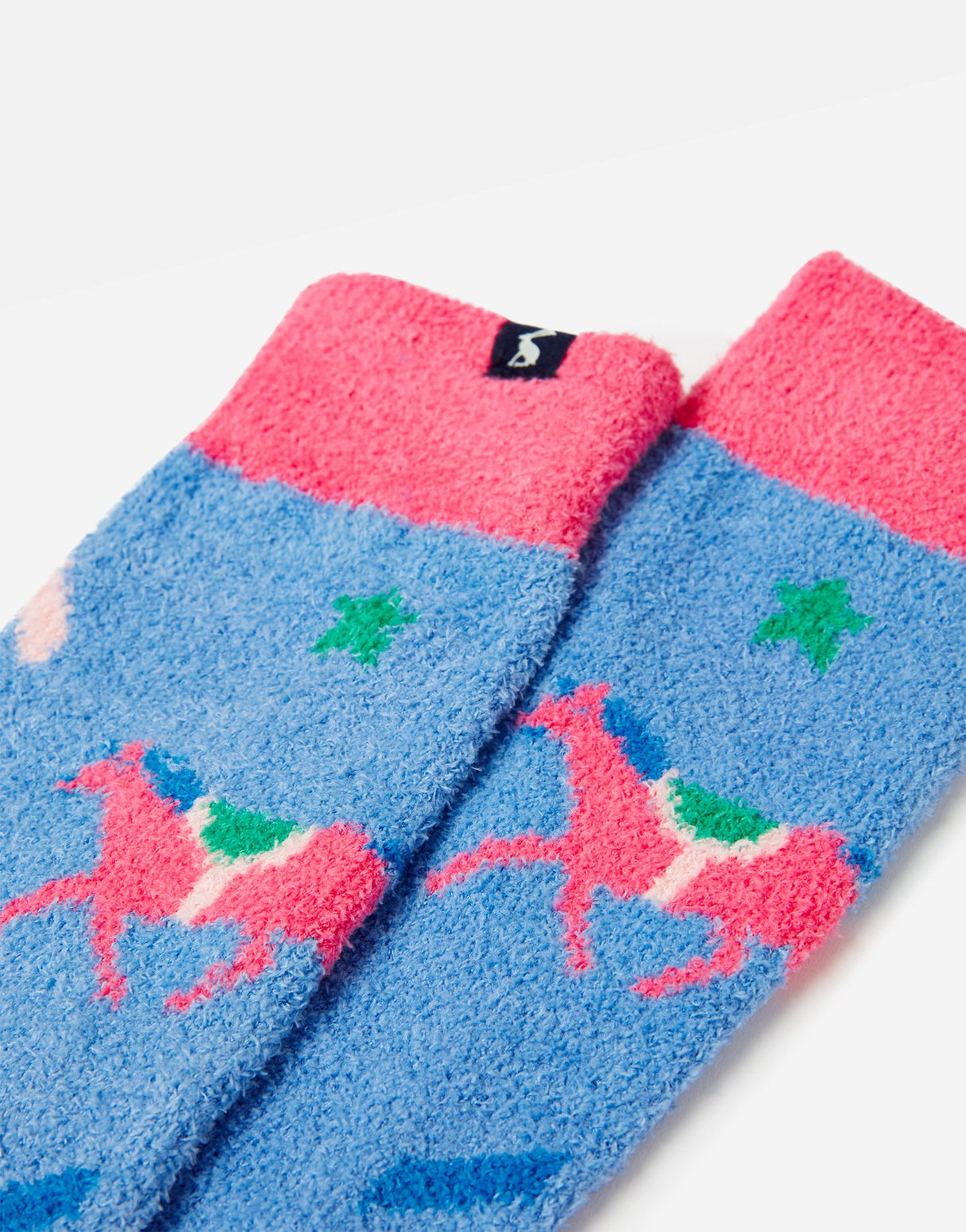 Blue Horse Fluffy Socks | Joules - Jenni Kidz