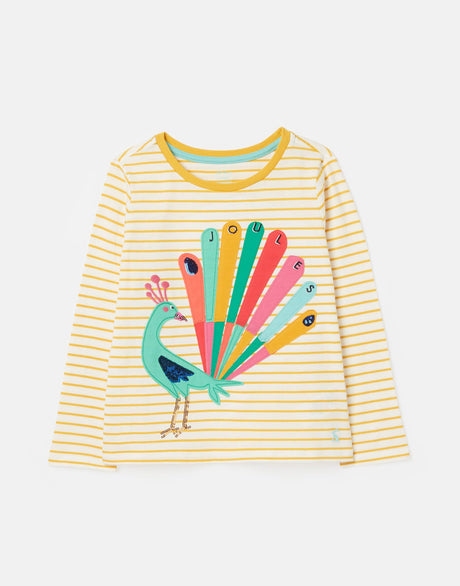 Ava Long Sleeve Applique Artwork T-Shirt | Joules - Jenni Kidz