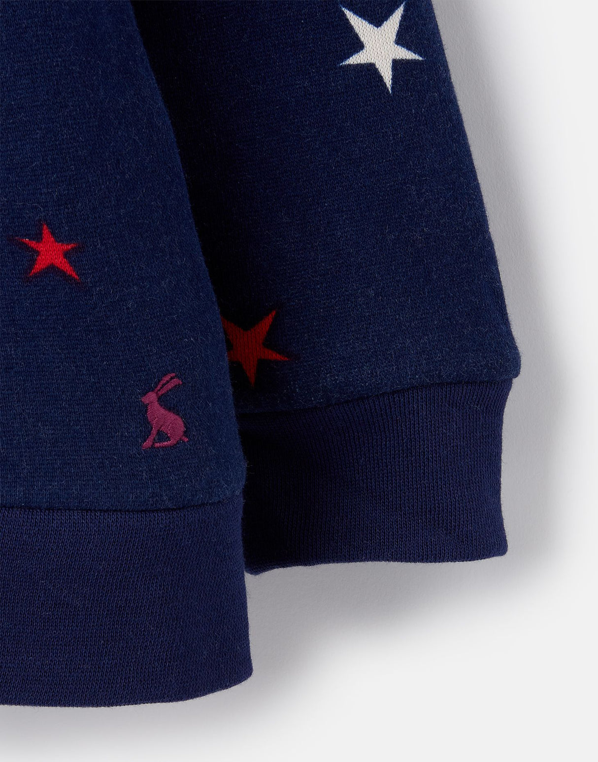 Navy & Pink Star Braelyn Zip-Up Hoodie | Joules - Jenni Kidz