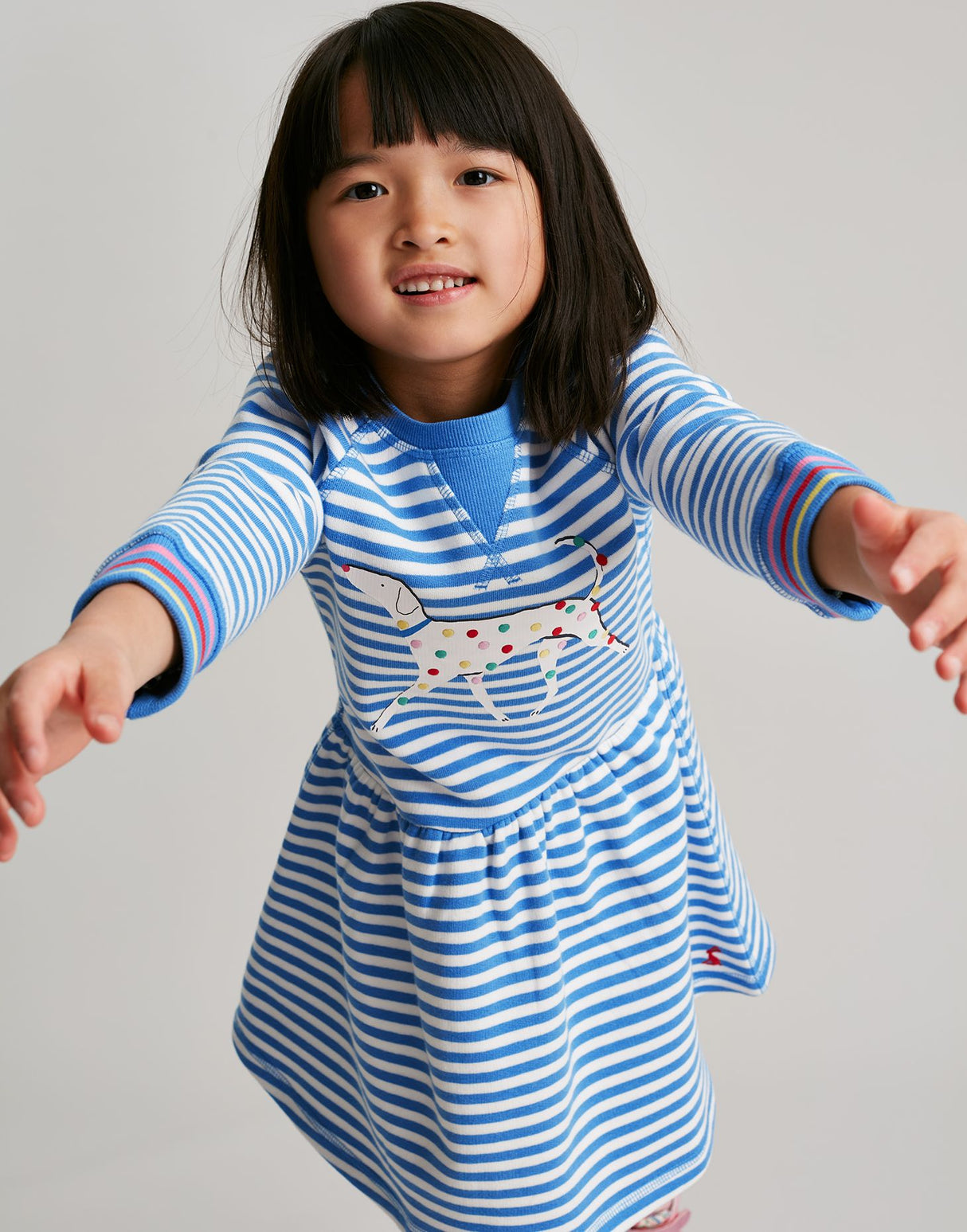 Darlia Long Sleeve Sweat Dress | Joules - Jenni Kidz