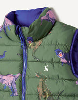 Boys Flip It Reversible Printed Gilet | Joules - Jenni Kidz