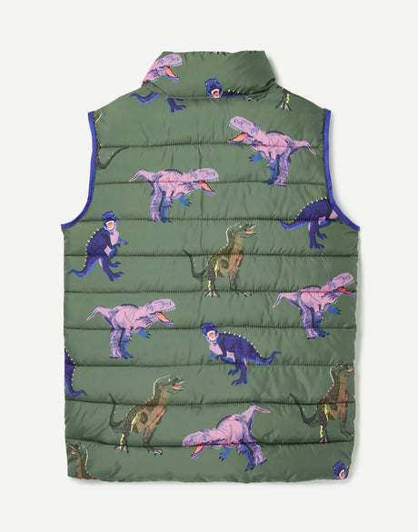 Boys Flip It Reversible Printed Gilet | Joules - Jenni Kidz