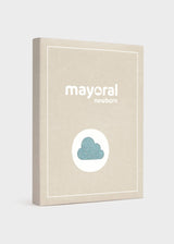Mayoral newborn gift box in beige with a cloud logo
