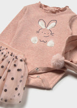 Mayoral newborn girl 3-piece set in Nude Vigore, sizes 2-18M – product view 4